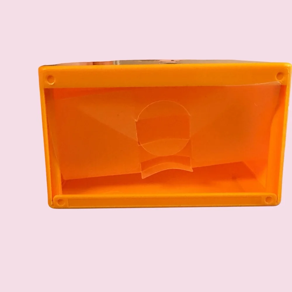 Retro Pin Up Girl Flying Skirt Tissue Box Dispenser Wall Mount Set Orange Teal